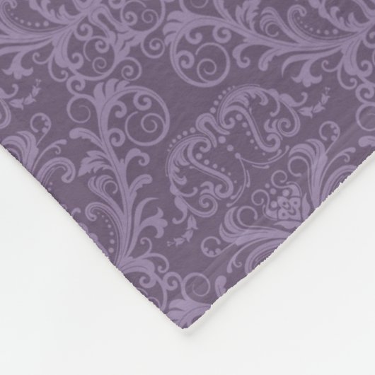 Luxe Paarse Wallpaper Fleece Deken (Hoek)