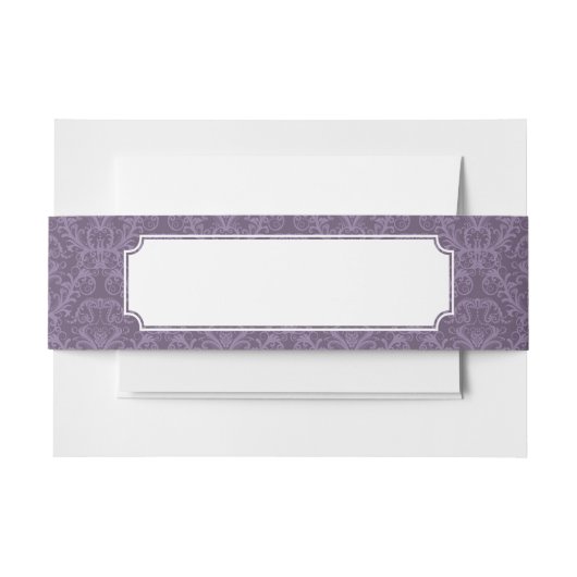 Luxe Paarse Wallpaper Uitnodigingen Wikkel (Voorkant Voorbeeld)