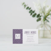 Luxe Paarse Wallpaper Visitekaartje (Staand voorkant)