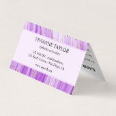 Luxe Paarse wimpers gevouwen Visitekaartje (Achterkant)