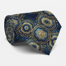 Luxe Pakketdas | Navyblauw + Gouden Geode Nekdas