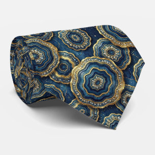Luxe Pakketdas   Navyblauw + Gouden Geode Nekdas Stropdas