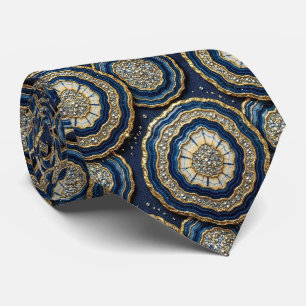 Luxe Pakketdas   Navyblauw + Gouden Geode Nekdas Stropdas