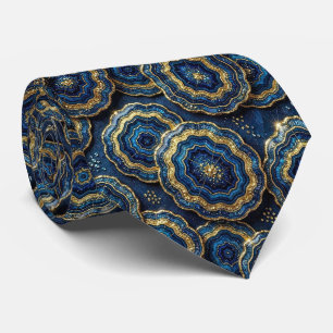 Luxe Pakketdas   Navyblauw + Gouden Geode Nekdas Stropdas