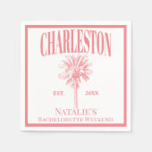 Luxe Palm Bomen Charleston Kust Bachelorette Servet (Voorkant)