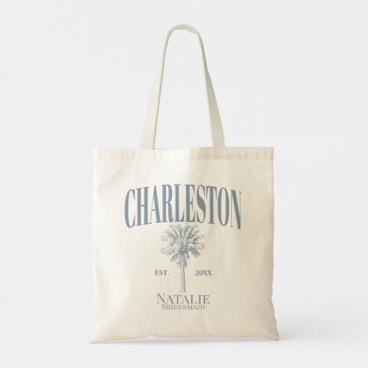 Luxe Palm Trees Charleston Kustvrijgezellenfeest Tote Bag (Achterkant)