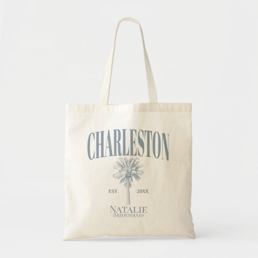 Luxe Palm Trees Charleston Kustvrijgezellenfeest Tote Bag (Voorkant)