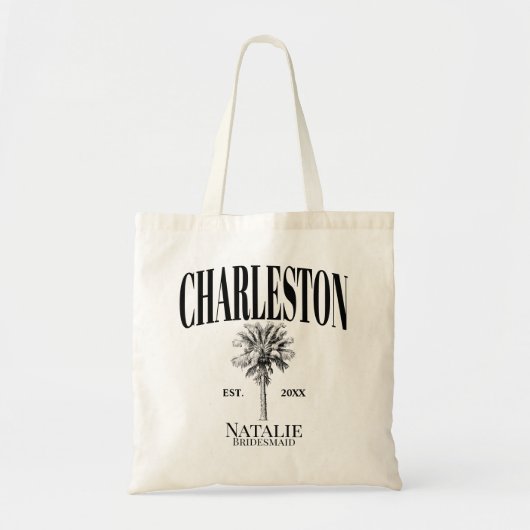 Luxe Palm Trees Charleston Kustvrijgezellenfeest Tote Bag (Voorkant)