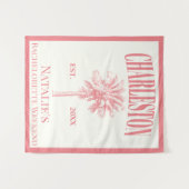 Luxe Palm Trees Charleston Kustvrijgezellenfeest Wandkleed (Voorkant (horizontaal))