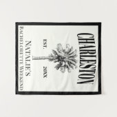 Luxe Palm Trees Charleston Kustvrijgezellenfeest Wandkleed (Voorkant (horizontaal))