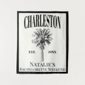 Luxe Palm Trees Charleston Kustvrijgezellenfeest Wandkleed (Voorkant)