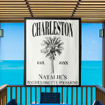 Luxe Palm Trees Charleston Kustvrijgezellenfeest Wandkleed<br><div class="desc">Maak van uw Charleston vrijgezellenfeest een luxe affaire met onze Luxe Palm Trees Charleston Coastal Bachelorette Tapestry, het toppunt van de luxe vrijgezellenmerch. Omarm de sociale cocktail club vibe met dit prachtige wandtapijt, versierd met majestueuze palmbomen tegen de achtergrond van Charleston's kust charme. Gemaakt met nauwgezette aandacht voor detail, dit...</div>