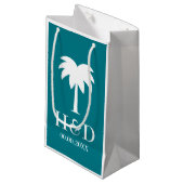 Luxe palmbomen bruiloft cadeautassen klein cadeauzakje (Voorkant Gekanteld)