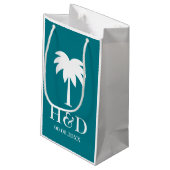 Luxe palmbomen bruiloft cadeautassen klein cadeauzakje (Achterkant Gekanteld)