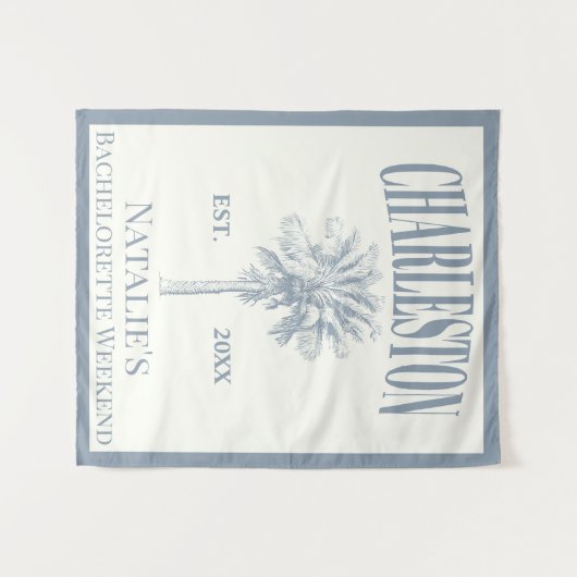 Luxe Palmbomen Charleston Kust Bachelorette Wandkleed (Voorkant (horizontaal))