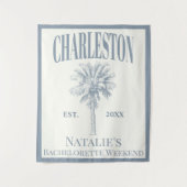 Luxe Palmbomen Charleston Kust Bachelorette Wandkleed (Voorkant)