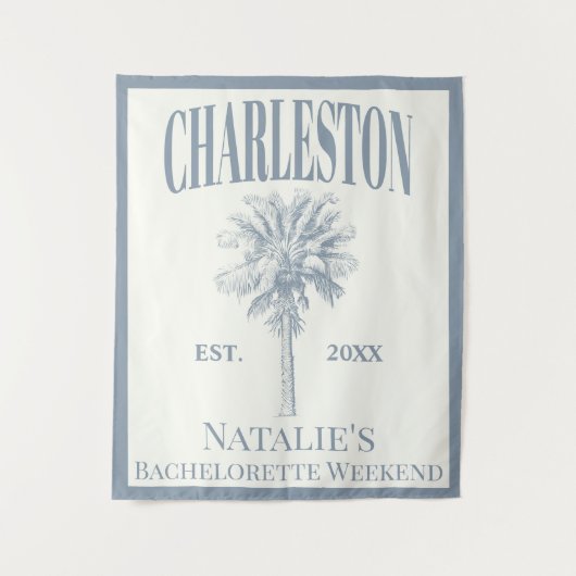 Luxe Palmbomen Charleston Kust Bachelorette Wandkleed (Voorkant)