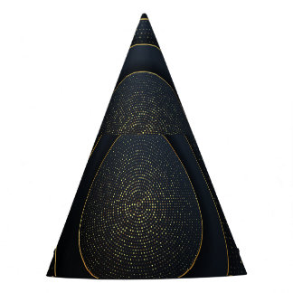 Luxe papier gesneden: gouden gradiënt. feesthoedjes