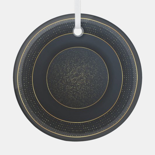 Luxe papier gesneden: gouden gradiënt. glas ornament (Voorkant)
