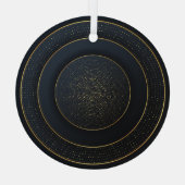 Luxe papier gesneden: gouden gradiënt. glas ornament (Achterkant)