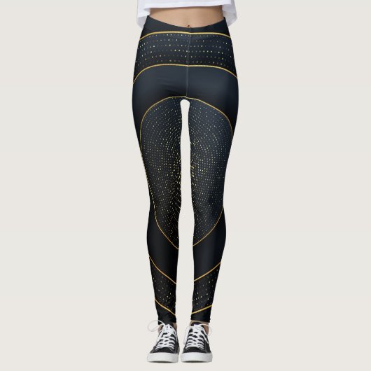 Luxe papier gesneden: gouden gradiënt. leggings (Voorkant)
