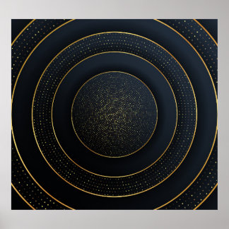 Luxe papier gesneden: gouden gradiënt. poster