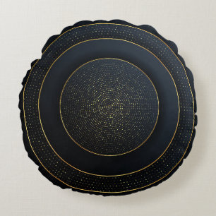 Luxe papier gesneden: gouden gradiënt. rond kussen