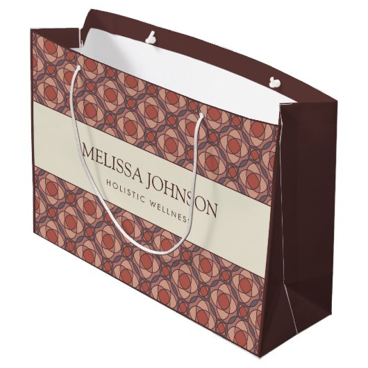 Luxe papieren cadeautas met geometrisch patroon (Achterkant Gekanteld)
