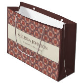 Luxe papieren cadeautas met geometrisch patroon (Voorkant Gekanteld)