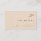 Luxe Parel Finish Salon Elite Monogram Plain Visitekaartje (Achterkant)