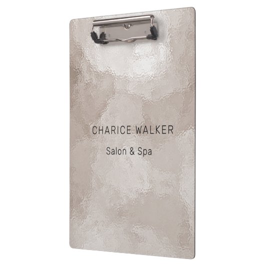 Luxe parel metallic salon monogram klembord (Links)