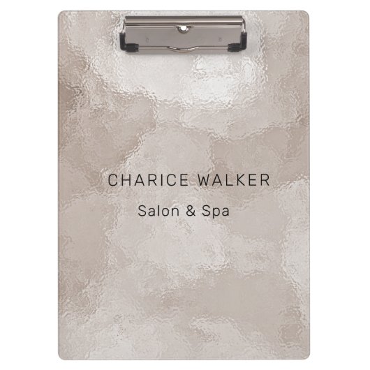 Luxe parel metallic salon monogram klembord (Voorkant)