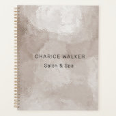 Luxe parel metallic salon monogram planner (Voorkant)