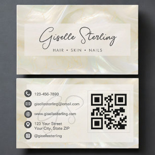 Luxe Parel Opal QR-code Professioneel Visitekaartje