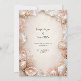 Luxe Parel Zeeschelp Bruiloft glamour Romantiek Kaart