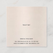 Luxe parelbruine patina druppelt op Nail salon Vierkante Visitekaartje (Achterkant)