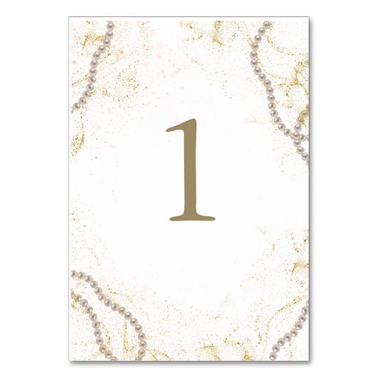 Luxe parels en prosecco kaart (Voorkant)