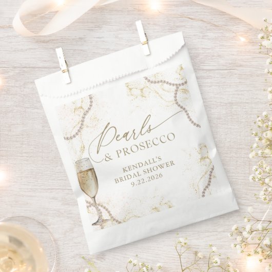 Luxe parels en Prosecco Vrijgezellenfeest Bedankzakje (Geknipt)