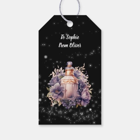 Luxe parfum zwart cadeaulabel (Achterkant)