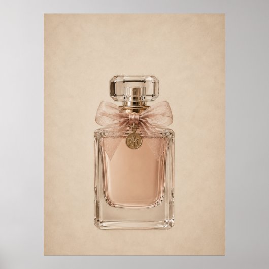 Luxe parfumfles wandkunst | Neutraal vrouwelijk Poster (Voorkant)