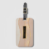 Luxe past Glitter Roos Gold aan Bagagelabel (Voorkant (verticaal))