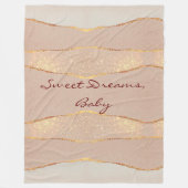 Luxe past Glitter Roos Gold aan Fleece Deken (Voorkant)