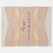 Luxe past Glitter Roos Gold aan Fleece Deken (Voorkant (Horizontaal))