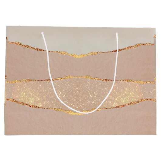 Luxe past Glitter Roos Gold aan Groot Cadeauzakje (Achterkant)