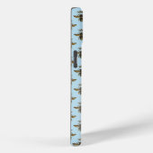 Luxe Pastel Blauwe Gouden Bij Raster Faith Koningi Case-Mate iPhone Case (Achterkant / Rechts)