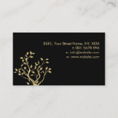 Luxe Pastel Gold Tree-symbool Visitekaartje (Achterkant)