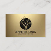 Luxe Pastel Gold Tree-symbool Visitekaartje (Voorkant)