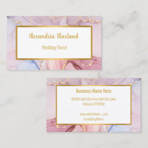LUXE PASTEL MARBLE GOLD VISITEKAARTJE