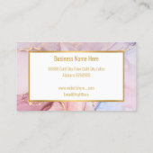 LUXE PASTEL MARBLE GOLD VISITEKAARTJE (Achterkant)