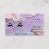 Luxe Pastel Marmer Wimper Kunstenaar Loyalty Card (Achterkant)